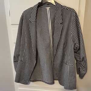 Cato Monochrome Checkered Blazer 26/28W